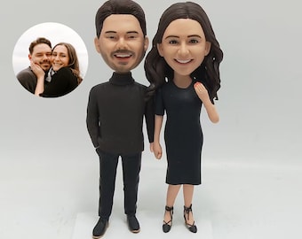 Custom Couple Bobbleheads, Personalized Wedding Gifts For Couple, Wedding Anniversary Gift For Couple, Unique Christmas Gifts For Couples