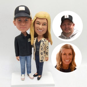 Custom Bobblehead Wedding Cake Topper, Personalized Wedding Cake Bobbleheads, Custom Figurine Wedding Cake Topper, Custom Wedding Bobblehead