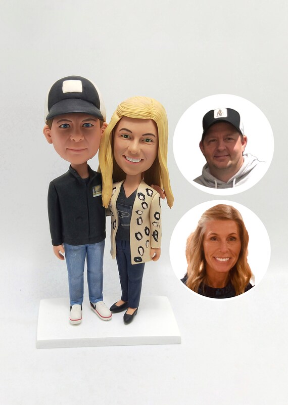 Custom Dogs Wedding Bobblehead Cake Toppers