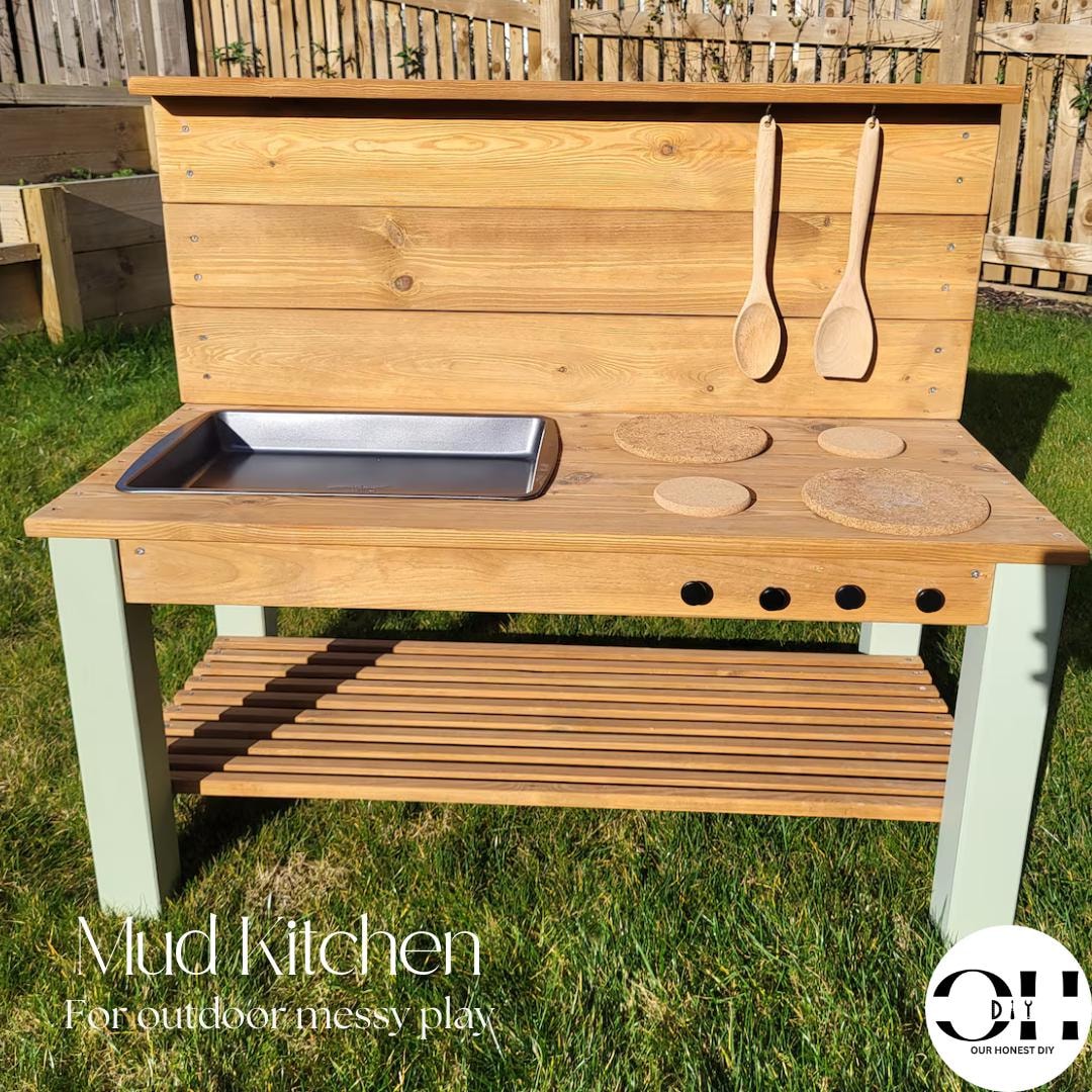 Sink Diy Outdoor Play Kitchen Digital Plan: Children's Outdoor Mud