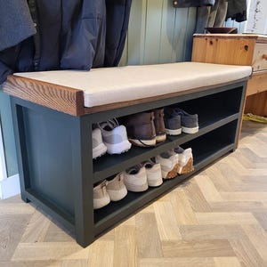 Digital Plan: Hallway Shoe Storage Bench with Cushion (Metric)