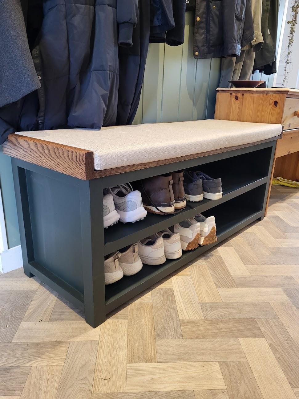 Digital Plan: Hallway Shoe Storage Bench with Cushion