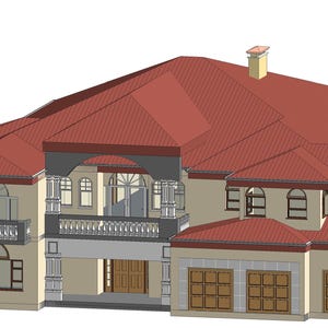 Custom  3D House  Model | Revit, SketchUp, 3ds Max | Editable Digital File