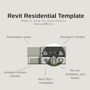 Revit Residential Template: Parametric Families, Schedules (Revit 2021+)/Metric& Imperial