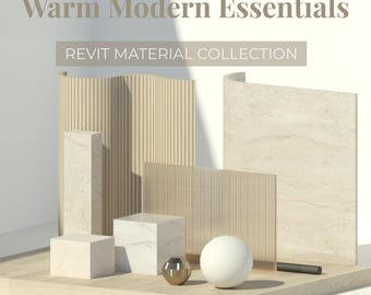 Revit Material Template | Warm Modern 10  Interior Textures | Version 2021+