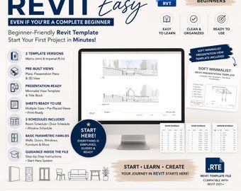 Revit Beginner Template | Metric & Imperial | Complete Starter Kit | Sheets, Schedules, View Templates