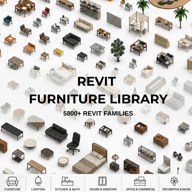 Icon Revit Table Revit Family Library | Doors, Windows, Furniture, Bathroom, Kitchen ...