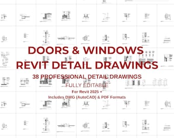 Revit  Doors & Windows  Detail Library | 38 Professional Drawings (Revit 2025+)