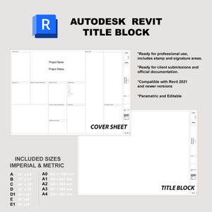 Revit Titelblock Familie: Metrisch & Imperial, Revit 2021+
