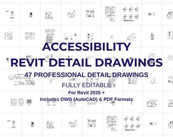 Revit Accessibility  Detail Library | 47  Professional Drawings (Revit 2025+)
