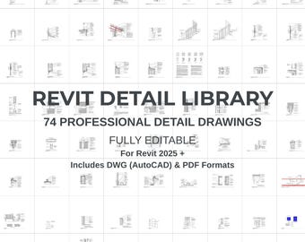 Revit Detail Library | 74 Professional Drawings (Revit 2025+)
