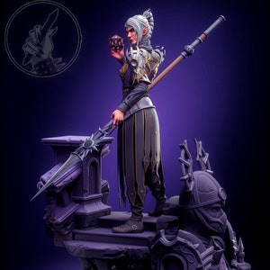 Lady of Shadow / Figura impresa en resina 3D de 12k con el máximo nivel de detalle