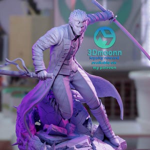Dämonentöter V2 | Maximal detaillierte 3d 12k Harz gedruckte Figur