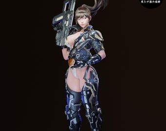 Ultimate Gunner Bunny | Maximum Detailed 3d 12k Resin Printed Figure