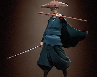 Samurai | Maximum Detailed 3d 12k Resin Printed Figure