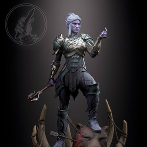Purple Lady | Maximum Detailed 3d 12k Resin Printed Figure