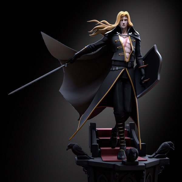 Alucard Castlevania 1/9 25 cm Fanart 3d 12k Resin Statue Unpainted Version