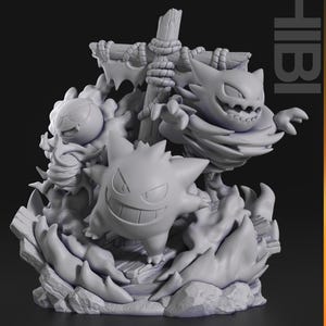 Ghost ball diorama |  Maximum Detailed 3d 12k Resin Printed Figure