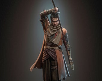 Samurai | Maximum Detailed 3d 12k Resin Printed Figure