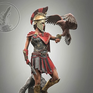 1/9 24cm Assasins Creed Kassandra Fan Art Sculpture 3d 12k Resin Statue image 1