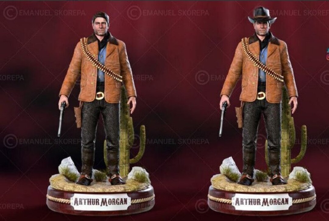 Arthur RDR2 Fanart 3d 12k Resin Statue Unpainted Version 1/9 Etsy