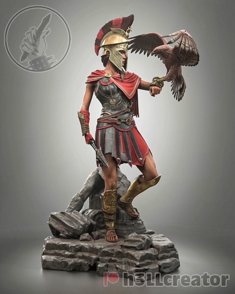 1/9 24cm Assasins Creed Kassandra Fan Art Sculpture 3d 12k Resin Statue image 1