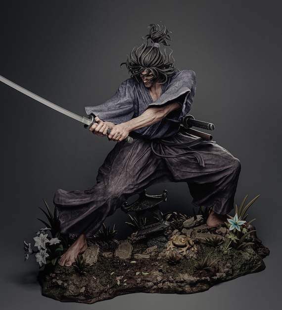 Musashi Miyamoto the Samurai | Maximum Detailed 3d 12k Resin