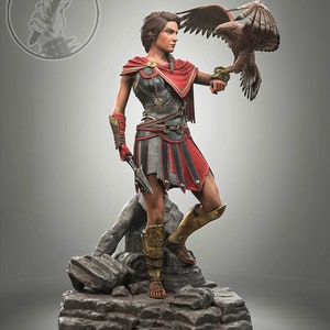 1/9 24cm Assasins Creed Kassandra Fan Art Sculpture 3d 12k Resin Statue image 2