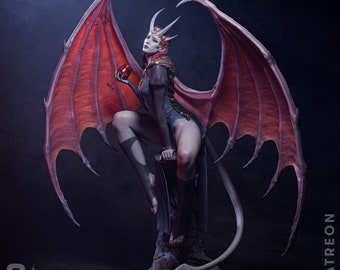 Devil Lady | Maximum Detailed 3d 12k Resin Printed Figure