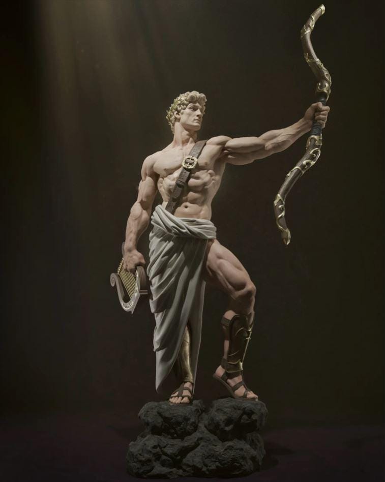 Apollo the Sun God | Maximum Detailed 3d 12k Resin Printed Figure