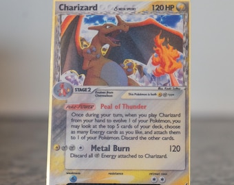 Custom Pokemoncard Charizard Delta Species 4/100 Gold Metal Heavy Stainless Steel Card