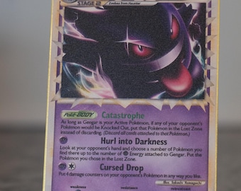 Custom Pokemoncard Gengar 94/102 Prime Gold Metal Heavy Stainless Steel Card
