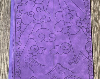 Purple Dragon 9 Pocket Trading Card Binder | Embossed Zip Case Holds 360 Cards | Dragons Descend Design | Collector Gift | TwinTraders
