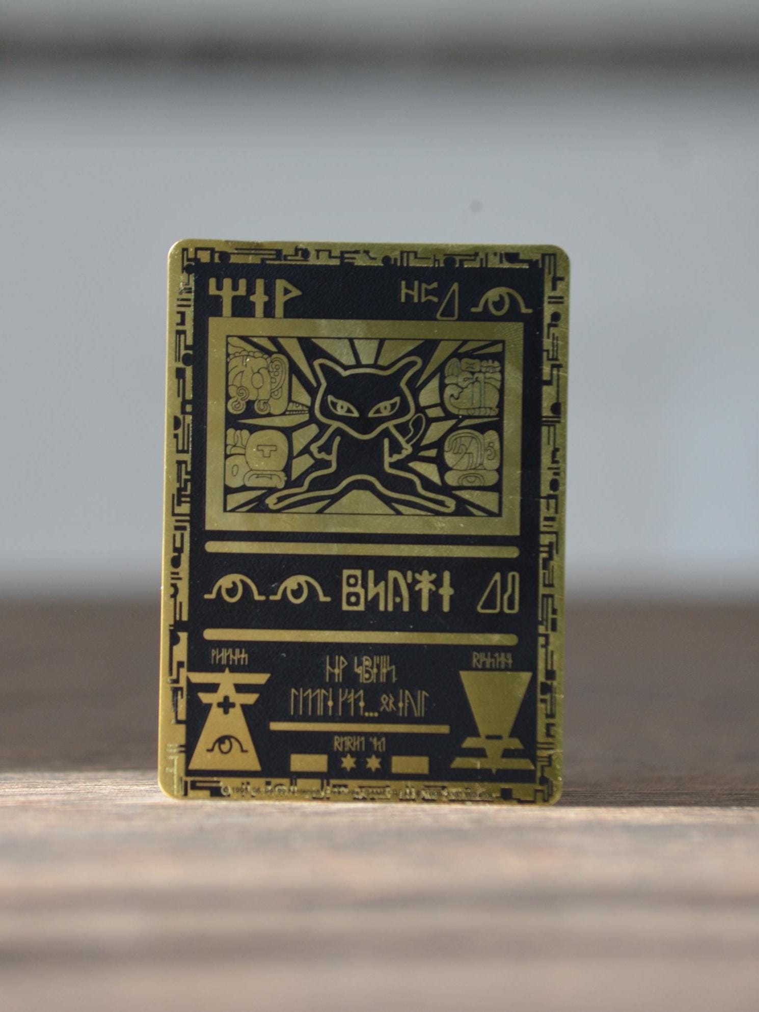 Custom Pokemoncard Ancient Mew Gold Metal Heavy Stainless Steel Card