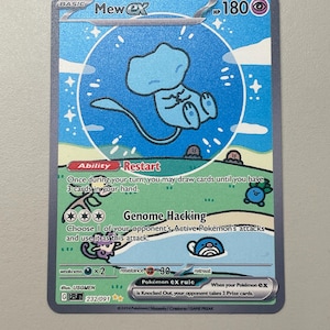 Custom Pokemoncard Mew ex 232/091 PAF Gold Metal Heavy Stainless Steel Card
