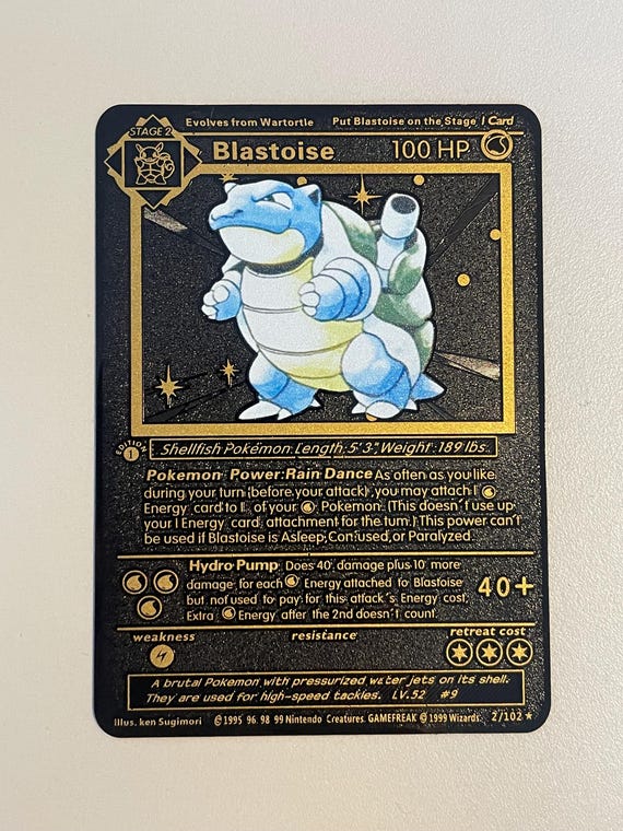 blastoise pokemon card 1995 Custom Couple Pokemon Cards
