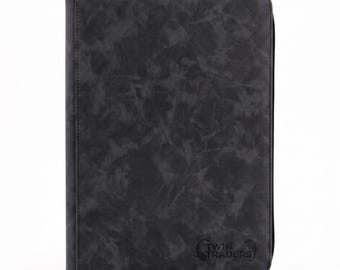 Black 9 Pocket Trading Card Binder | Zip Case Holds 360 Cards | Suede Texture Pokemon TCG Album | Gift for Collectors | TwinTraders