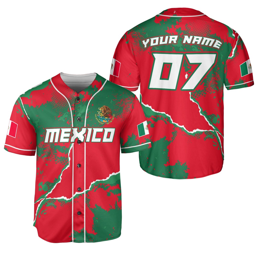 Custom Mexico Baseball Jersey Mexico Baseball Jersey Men Etsy