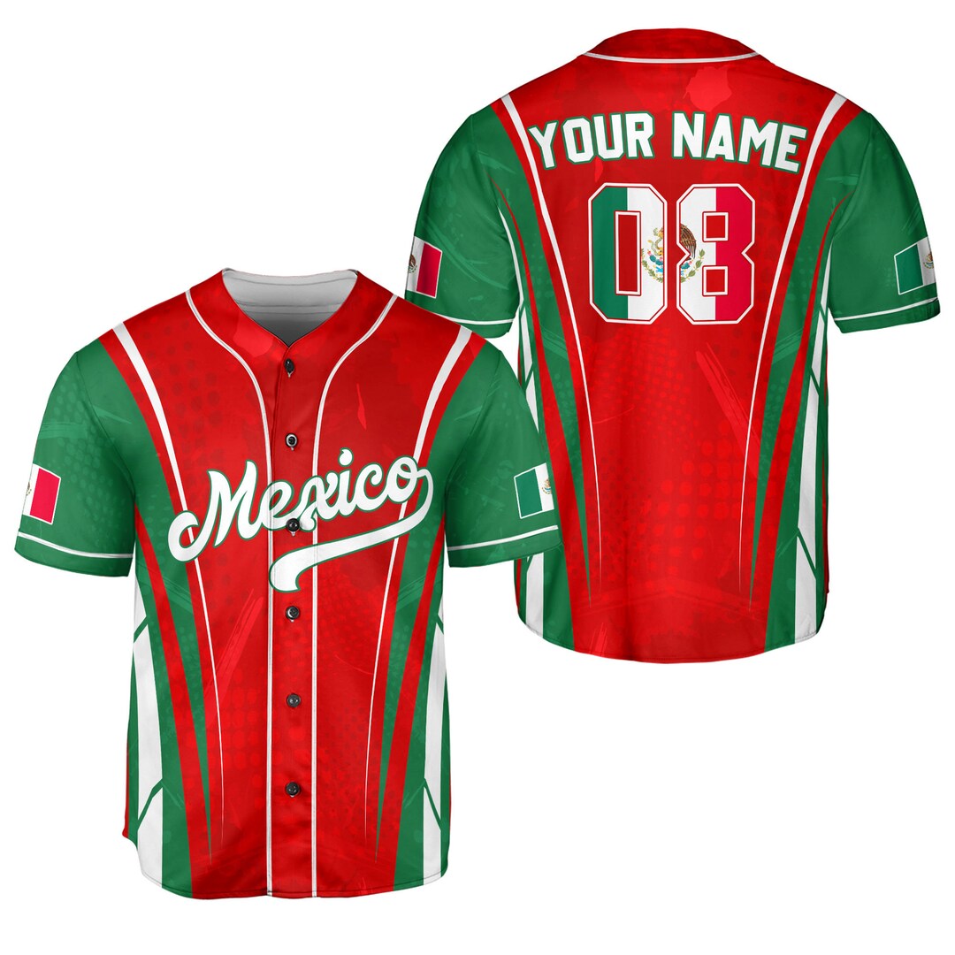 Personalized Mexico Baseball Jersey Custom Name and Number Etsy