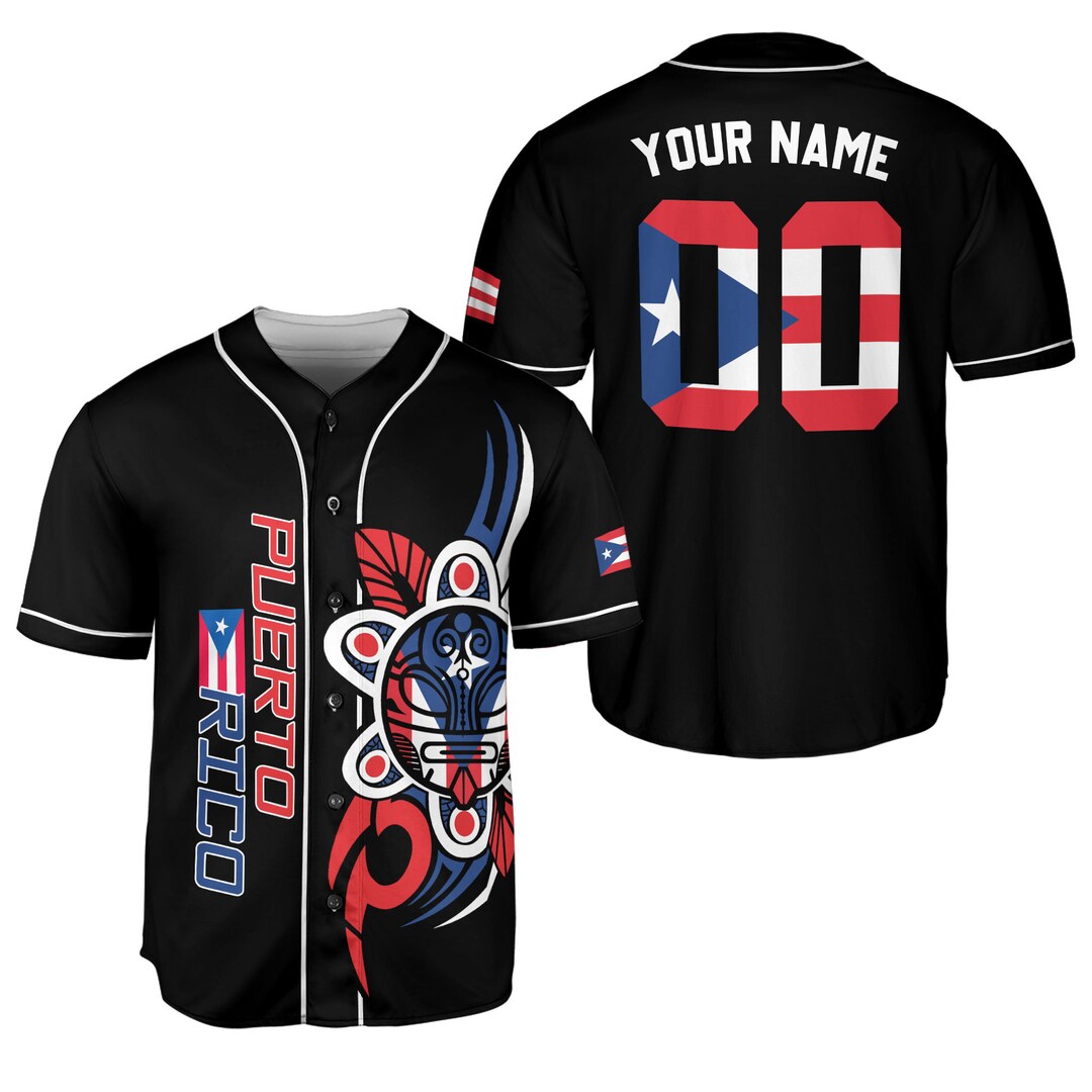 Personalized Puerto Rico Baseball Jersey Custom Name Puerto Etsy