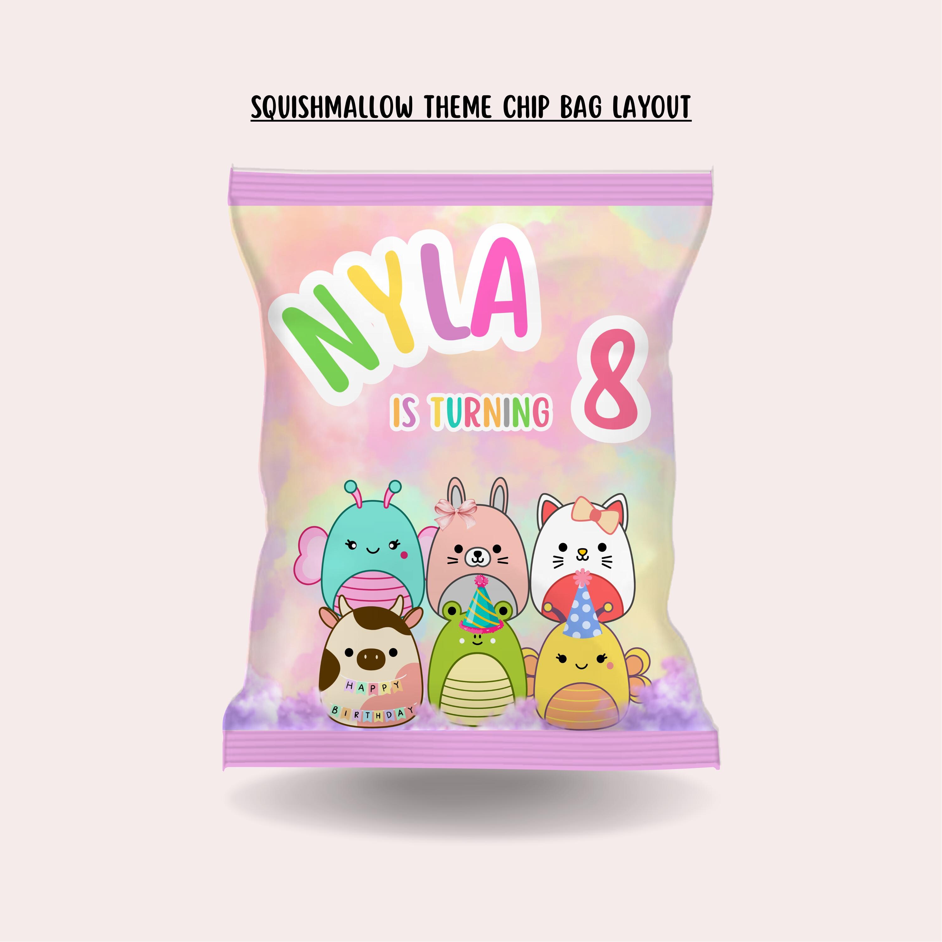 Disposición de la bolsa de chips Squishmallow