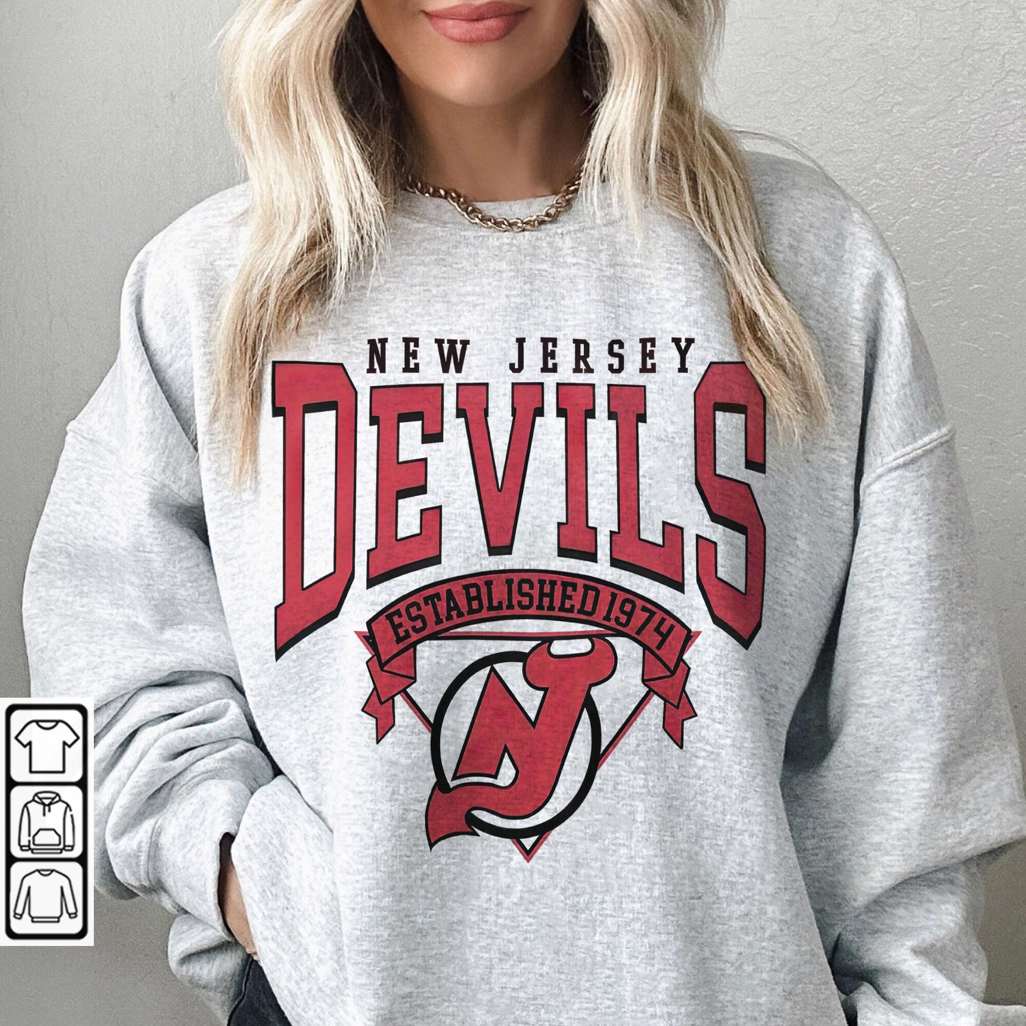 3D Printed New Jersey Devils Custom Name Number Throwback Vintage White  Jersey Pullover Hoodie Style Custom Living Room Curtains in 2023