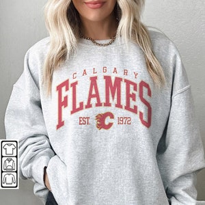 Custom ATLANTA FLAMES CALGARY FLAMES 70s Vintage Away Sweatshirt Hoodie 3D  - Bring Your Ideas, Thoughts And Imaginations Into Reality Today