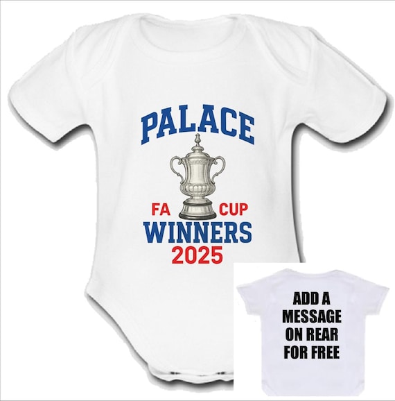 Psychobaby Palace FA Cup Winners 2025 Babygrow Baby Vest Grow