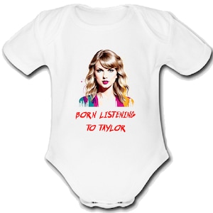 Psychobaby TAYLOR Babygrow Baby vest grow bodysuit clothes Xmas top Cute Funny Unique gift present SWIFT Swifty Tay Tay shake off it music