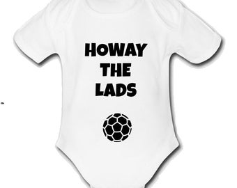 Psychobaby Howay the Lads Babygrow Baby vest grow bodysuit clothes Xmas top Cute Funny Unique Cute Unique