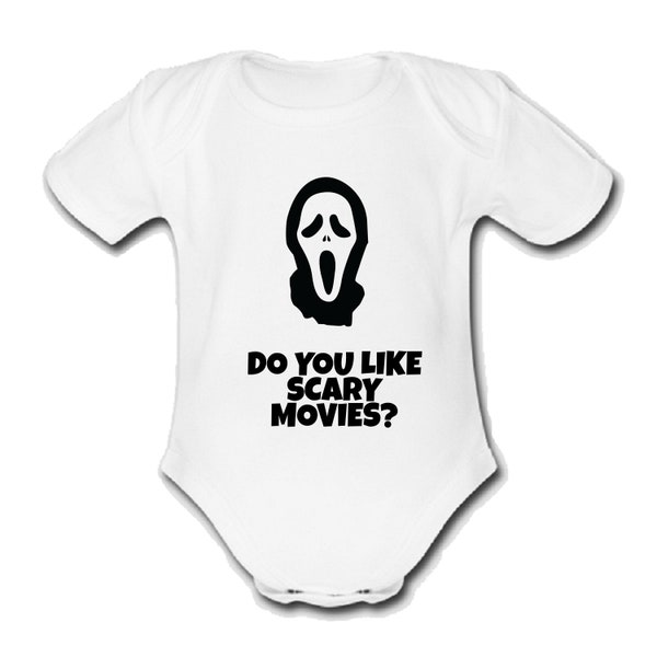 Psychobaby Scream Mask Babygrow Baby vest grow bodysuit clothes Cute Unique Unique 2 designs to choose from , scary movie