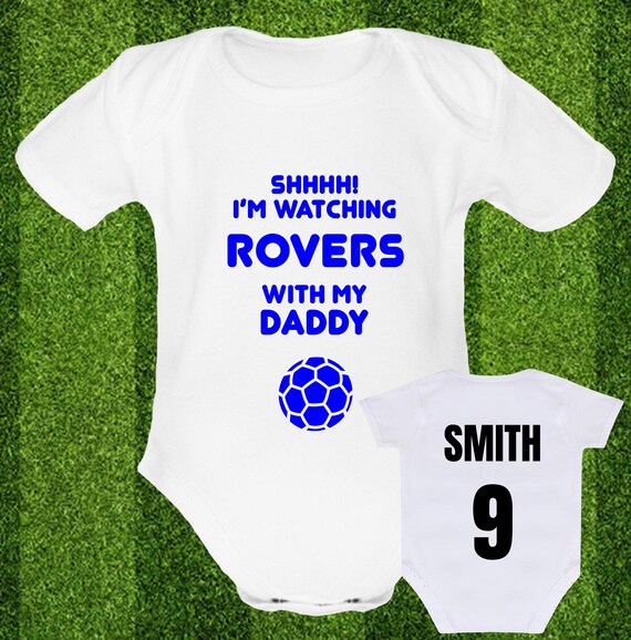 Psychobaby FREE CUSTOMISATION With Daddy Blackburn Baby Grow Daddy