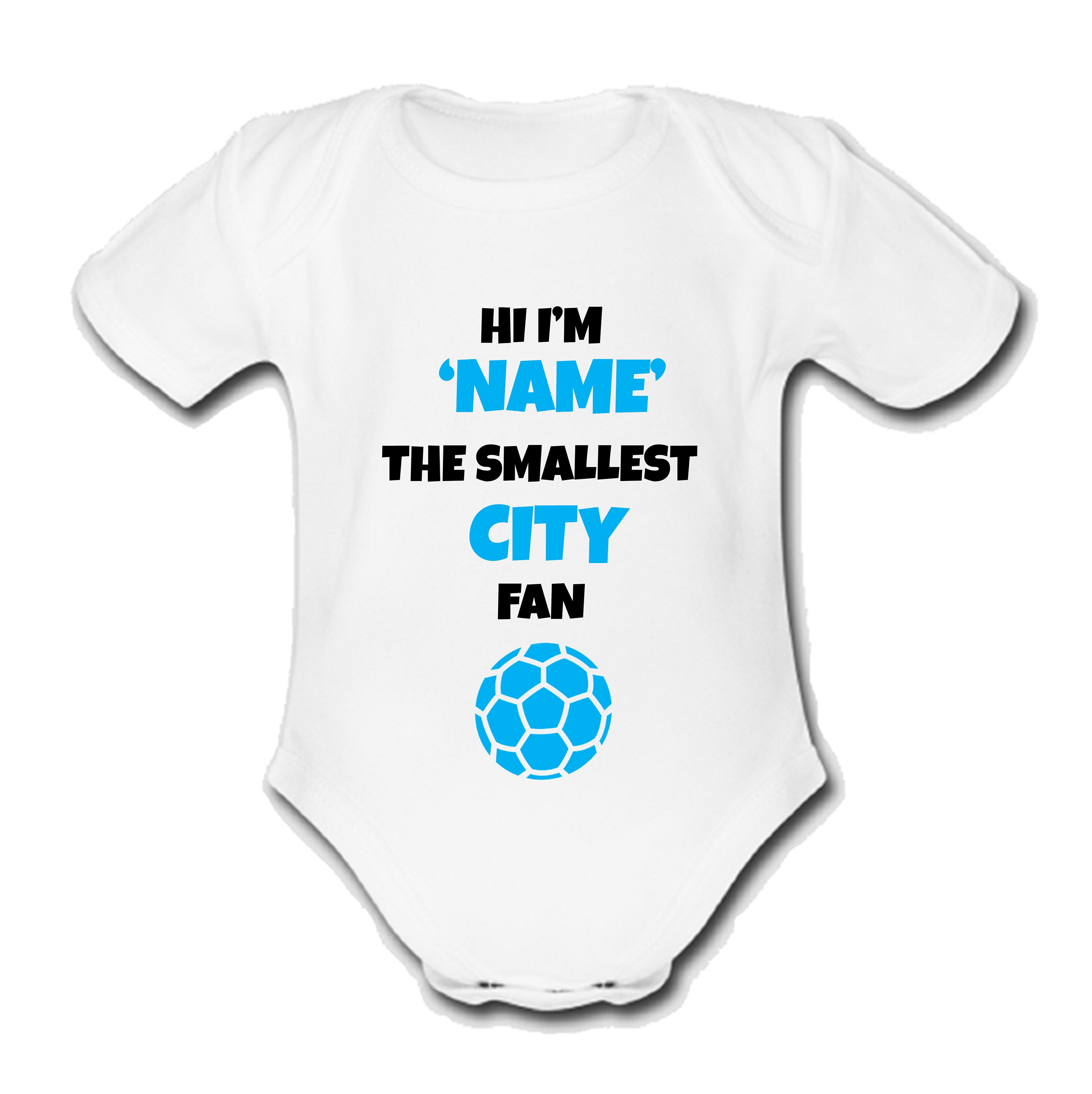 Psychobaby Personalised Man City Baby Grow Manchester City Custom