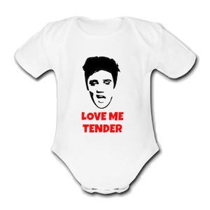 Psychobaby Elvis Presley Babygrow Baby vest grow bodysuit clothes Xmas top Cute Funny Unique Cute Unique